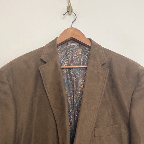 Ralph Lauren Sport Coat Mens 50L Brown Faux Suede Blazer Casual Country Preppy - Picture 4 of 16